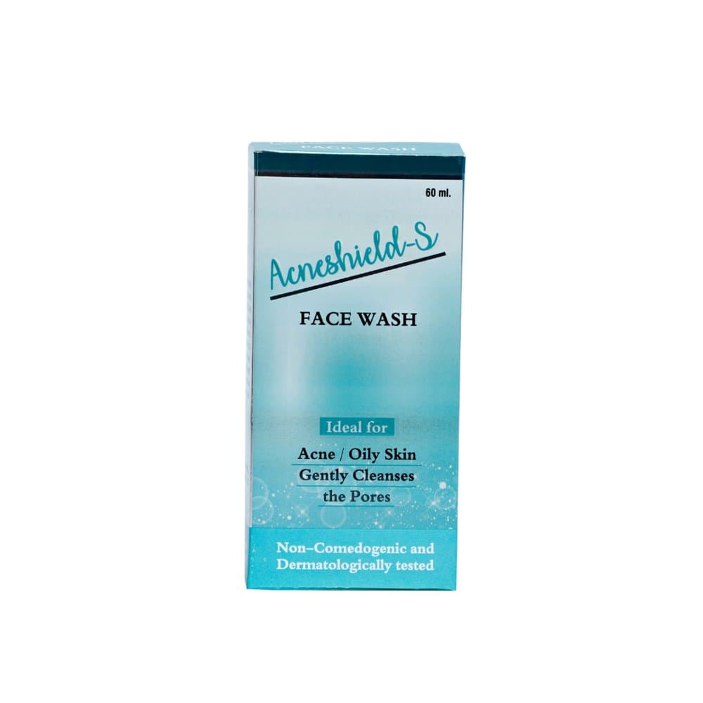 Surbhitam Acneshield-S Face Wash 60ml teal carton