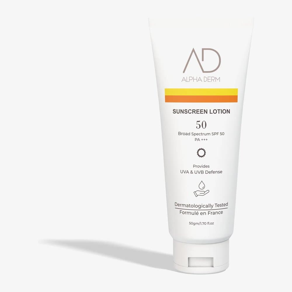 Alpha Derm Sunscreen Lotion SPF 50 PA+++ 50g tube