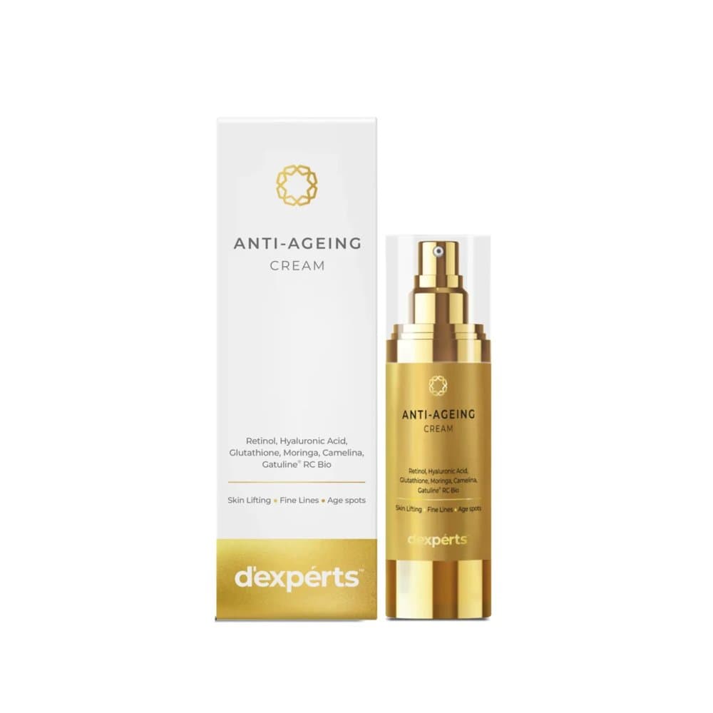 D'experts Anti-Ageing Cream 30g pump bottle and carton