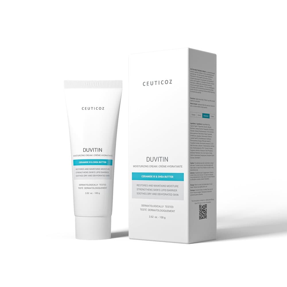 Ceuticoz Duvitin Moisturizing Cream 100g tube with its box