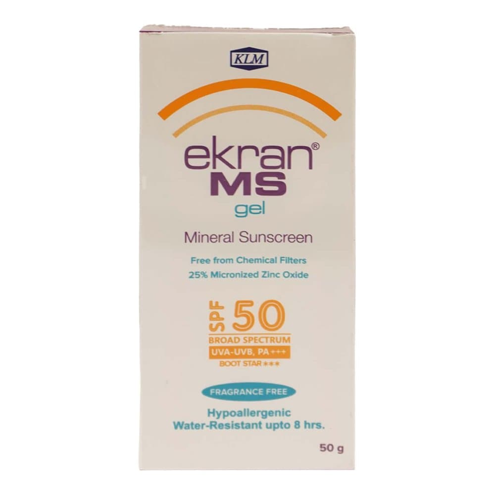 Ekran MS Gel mineral sunscreen SPF 50 50g carton