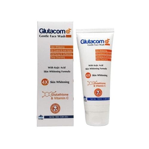Glutacom DF Gentle Face Wash 100ml tube and carton
