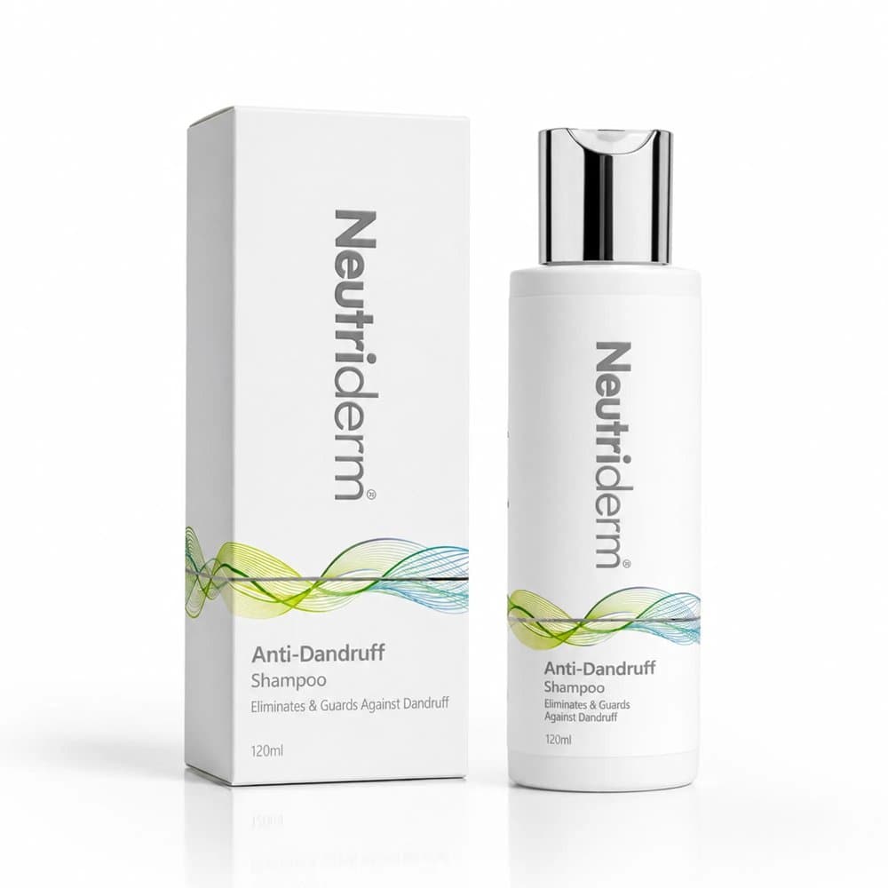 Neutriderm Anti-Dandruff Shampoo 120ml bottle with carton