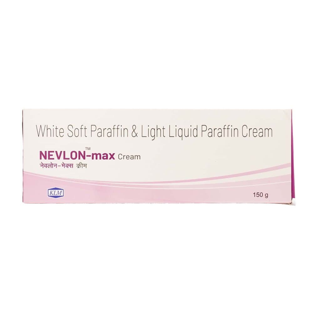 Nevlon-max White Soft Paraffin and Light Liquid Paraffin Cream 150g carton