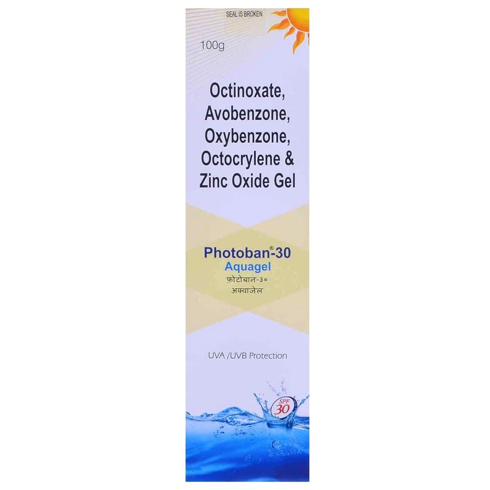 Photoban-30 Aquagel SPF 30 sunscreen gel 100g carton