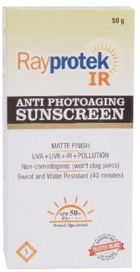 Surbhitam Rayprotek IR Anti Photoaging Sunscreen SPF 50+ 50g carton