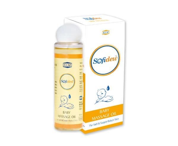 Sofidew Baby Massage Oil 100ml bottle and carton