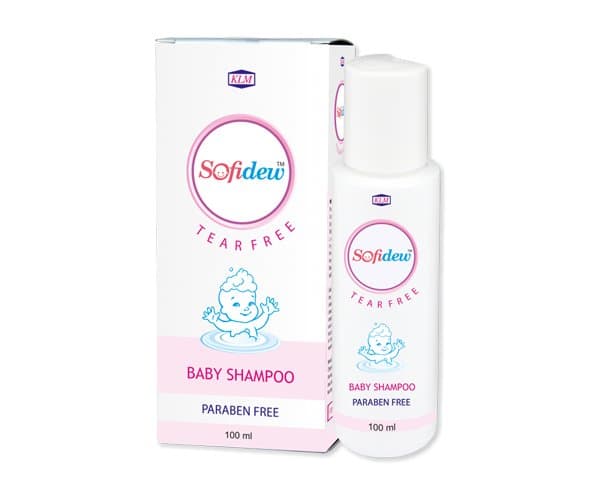 Sofidew Tear Free Baby Shampoo 100ml bottle and carton