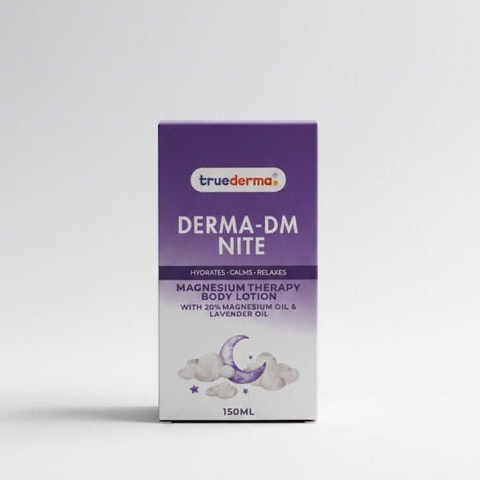 True Derma Derma-DM Nite Magnesium Therapy Body Lotion 150ml carton