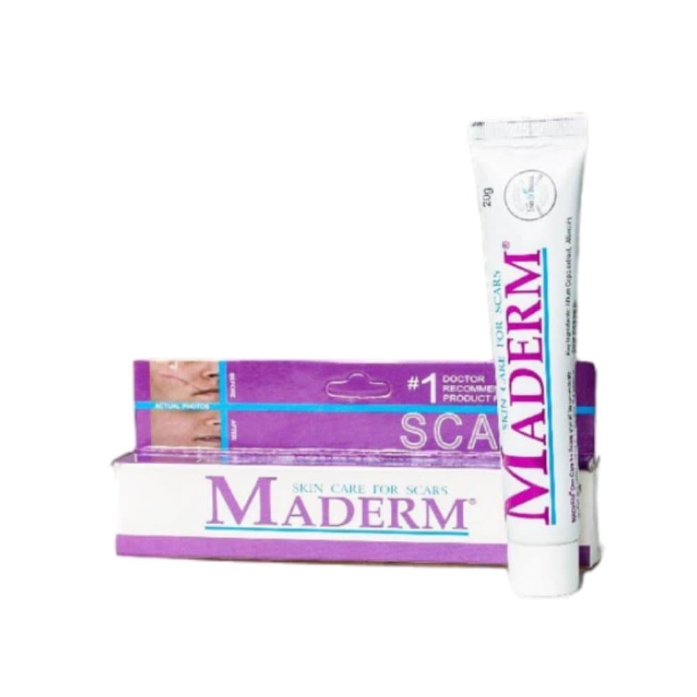 True Derma Maderm skin care for scars 20g tube and carton