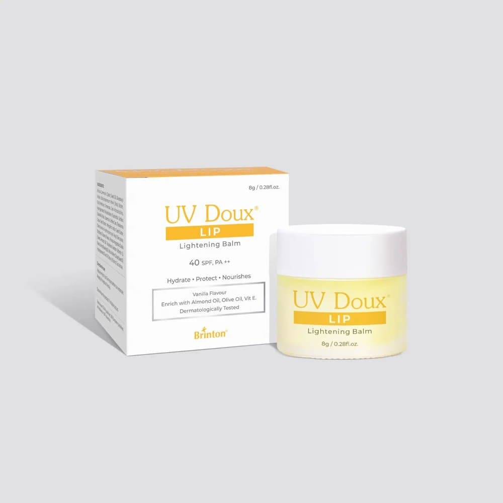 UV Doux Lip Lightening Balm SPF 40 PA++ 8g pot and carton