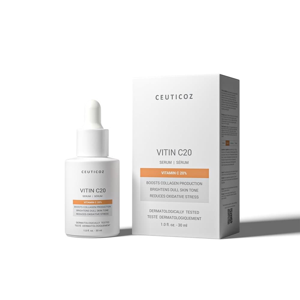 Ceuticoz Vitin C20 Serum Vitamin C 20% 30ml dropper bottle with its box