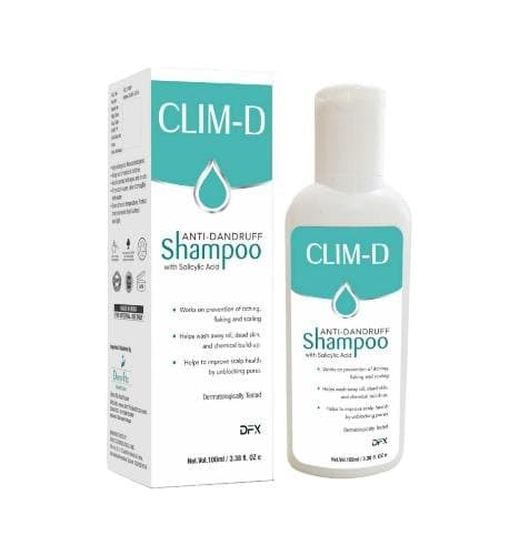 Clim-D Anti-Dandruff Shampoo with Salicylic Acid 100ml bottle with carton
