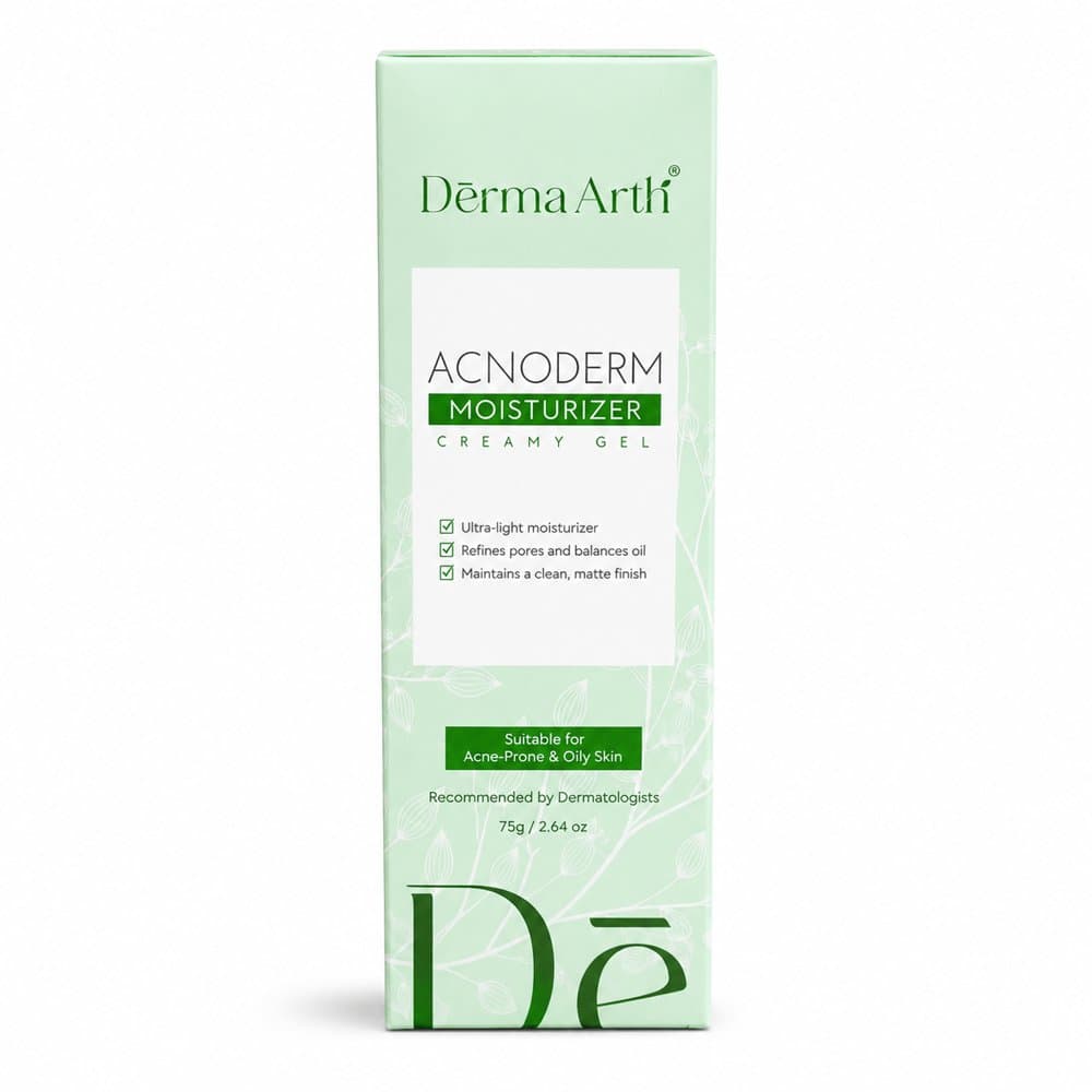 Derma Arth Acnoderm Moisturizer Creamy Gel 75g box, front