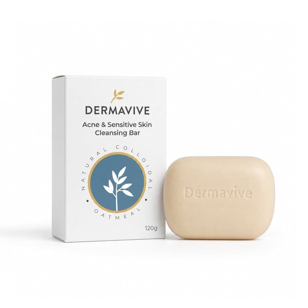 Dermavive Acne & Sensitive Skin Cleansing Bar 120g with carton