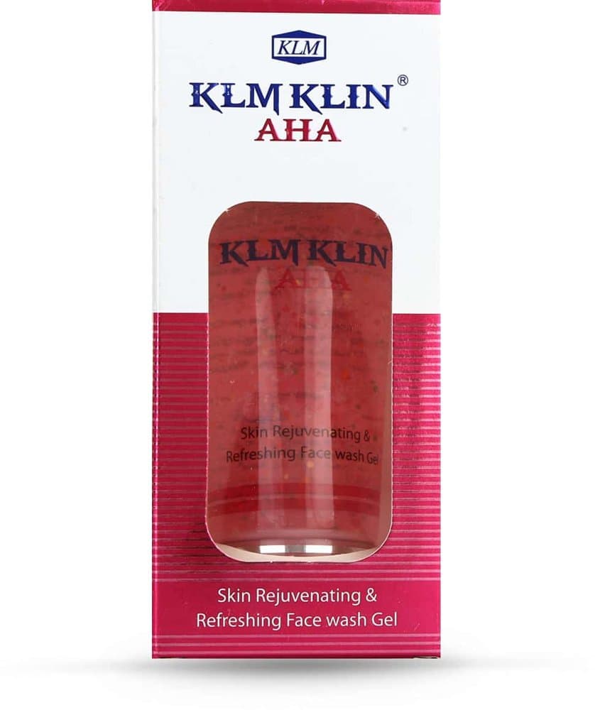 KLM Klin AHA skin rejuvenating face wash gel 100ml carton