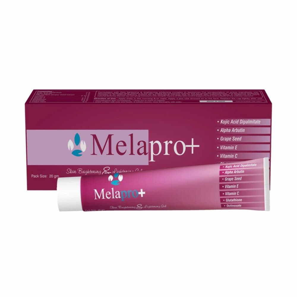 Melapro+ Skin Brightening & Lightening Gel 20g tube and box