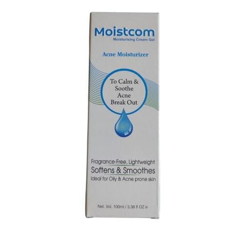 Moistcom Moisturising Cream Gel acne moisturizer 100ml carton