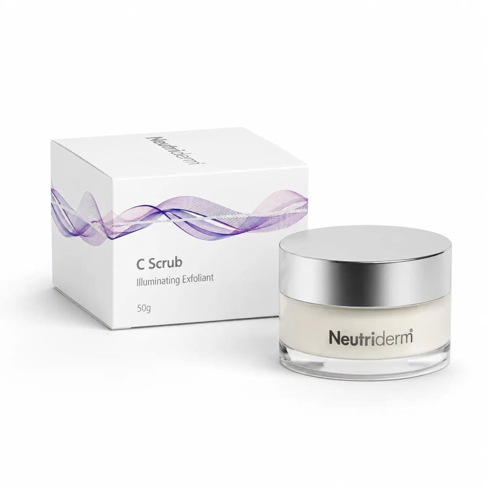 Neutriderm C Scrub Illuminating Exfoliant 50g jar with carton