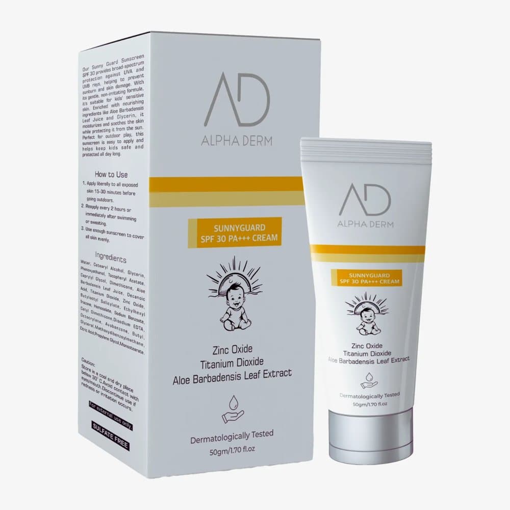 Alpha Derm Sunnyguard SPF 30 PA+++ Cream 50g tube with carton