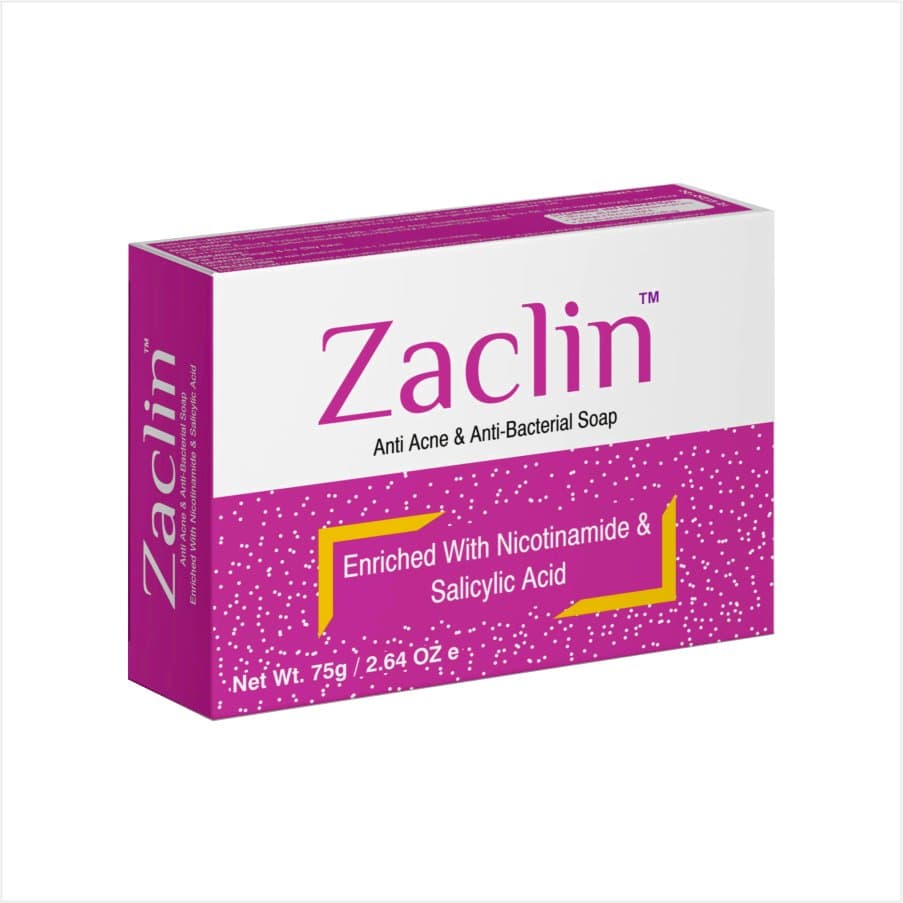 Zaclin Anti Acne & Anti-Bacterial Soap 75g box