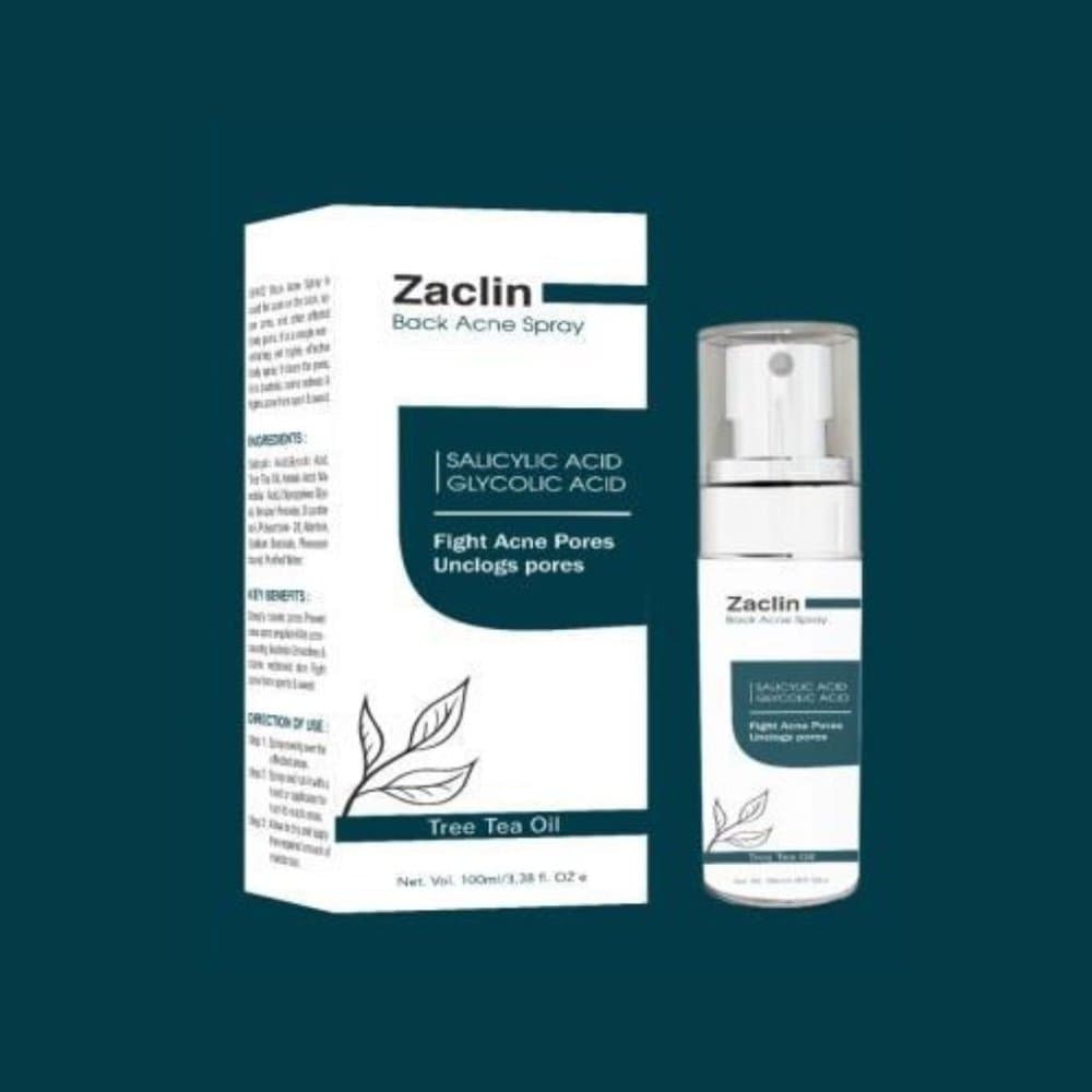 Zaclin Back Acne Spray 100ml bottle and box