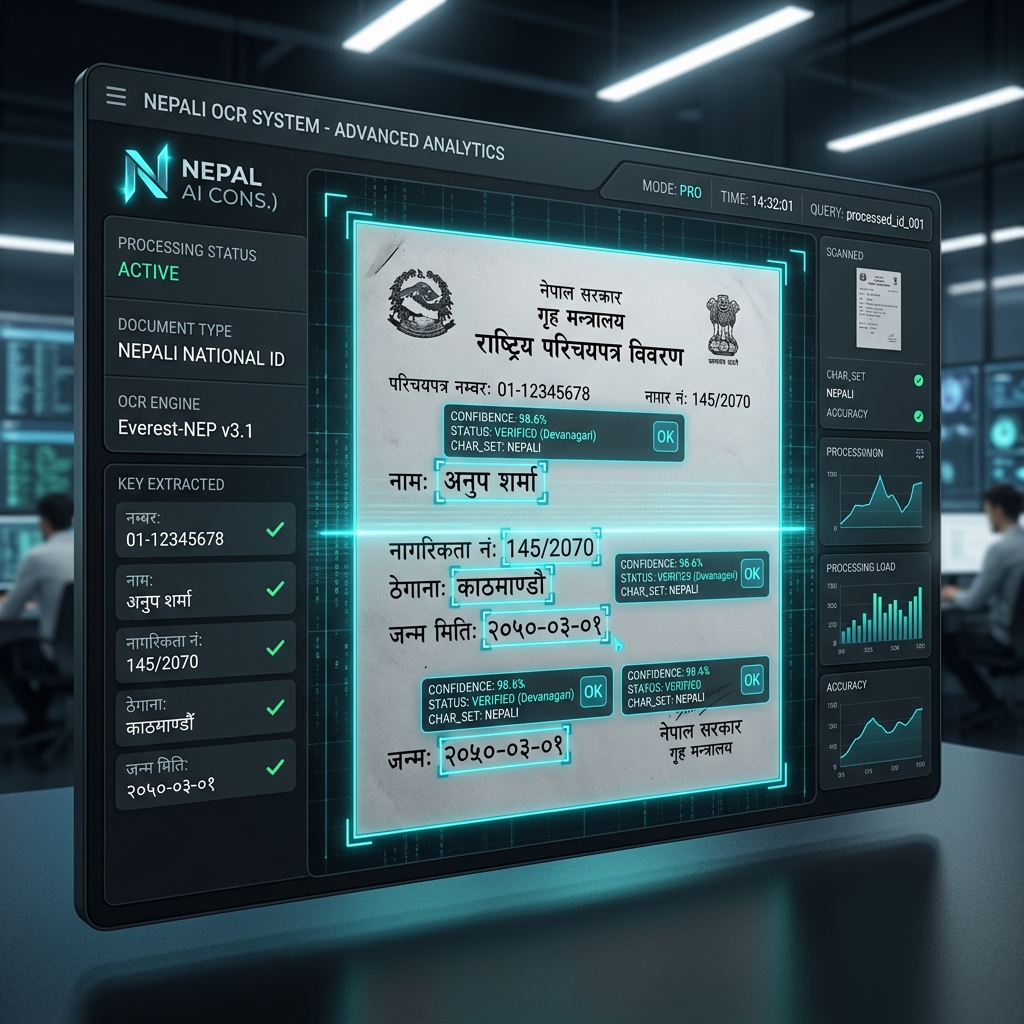 Nepali OCR System Screenshot